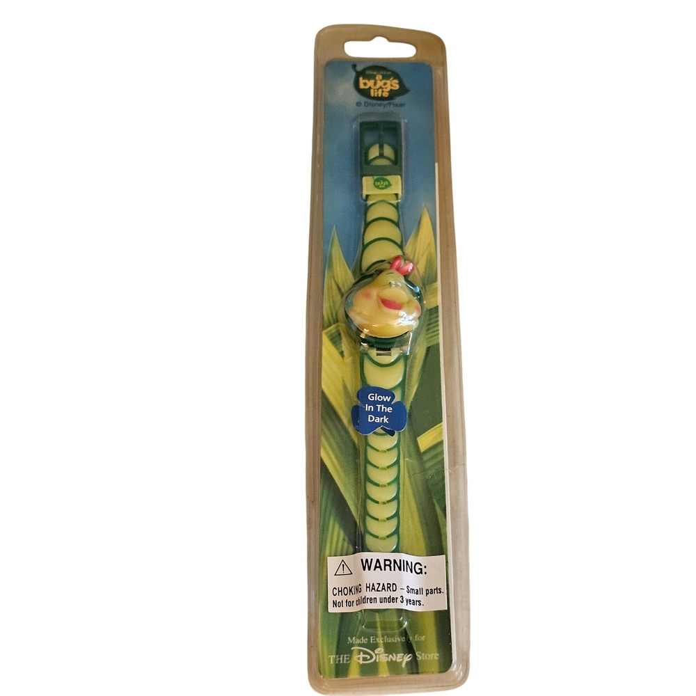 90s Disney Store A Bugs Life Heimlich Glow In The Dark Watch Vintage Pixar New